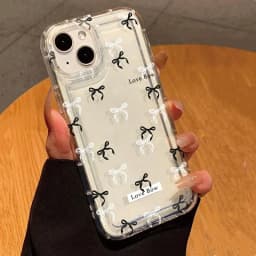 Colorful Bow Print Clear Case For iPhone 16 14 13 12 11 15 Pro Max SE XR X XS 7 8 Plus Transparent Tpu Shockproof Phone Cover