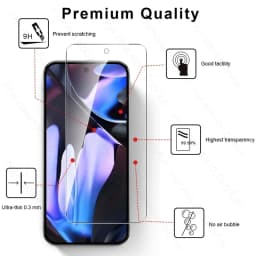 For Google Pixel 9 Pro XL 5G Case 6 In 1 Tempered Glass On Pixle 8a 7a 6a 9 8 7 6 Camera Protective Glass Pixel9 Pixel8 Pixel6