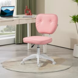 Vinsetto Vanity Task Chair with Adjustable Height, Armless, Pink