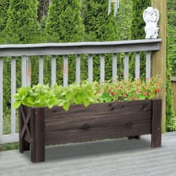 Wooden Garden Raised Bed Planter Box Flower Vegetable Grow Pot 100X36.5X36Cm