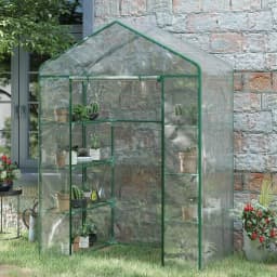 Garden Greenhouse Walk in Grow Herb Plant Transparent Metal
