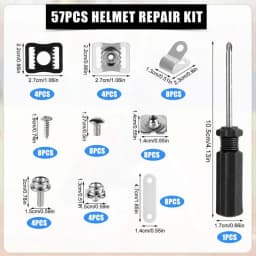 Screws Washers Nuts Hockey Helmet Repair Kit 657 Pcs for Baseball Softball Multipurpose Hockey Hard Hat Hardware Kit