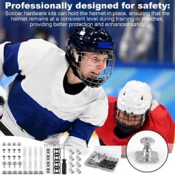 Screws Washers Nuts Hockey Helmet Repair Kit 657 Pcs for Baseball Softball Multipurpose Hockey Hard Hat Hardware Kit