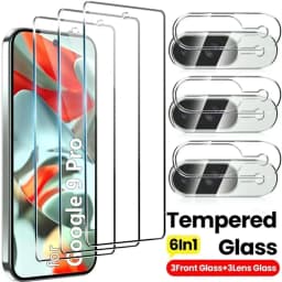 6-in-1 For Google Pixel 9 Pro XL Pixel 8 Pro Tempered Glass 9H HD Clear Screen Protector For Google Pixel9 Pro Camera Lens Glass