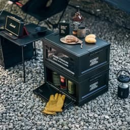 【Breeins】Outdoor Camping Folding Storage Box Thickened Folding Table Camping Storage Table Tableware Storage Camping Equipment