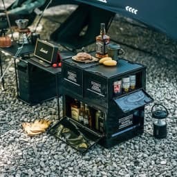 【Breeins】Outdoor Camping Folding Storage Box Thickened Folding Table Camping Storage Table Tableware Storage Camping Equipment
