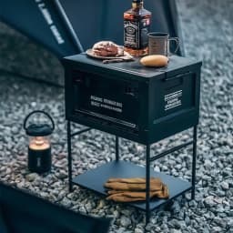 【Breeins】Outdoor Camping Folding Storage Box Thickened Folding Table Camping Storage Table Tableware Storage Camping Equipment