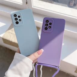 A 55 35 25 15 S 24 Crossbody Lanyard Case For Samsung Galaxy A55 A35 A25 A15 A05s S24 Plus Ultra 5g M34 Cord Silicone Back Cover