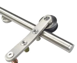 Sliding Ladder Hardware Home Office Library Ladder Rolling Track Stainless Steel Brushed 100CM, # FS-LADDER-SS
