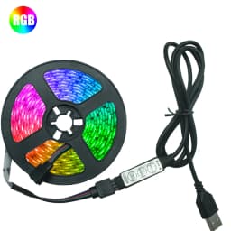 1M - 5M LED Strip Light RGB 2835 Flexible Lamp Tape Diode USB Cable 3 Key Control DC5V Desk Screen TV Background Lighting