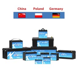 12V/24V LiFePO4 Battery with BMS - 30/50/100/120/135/300Ah for Golf Cart, Solar, RV, EV - Long Lifespan