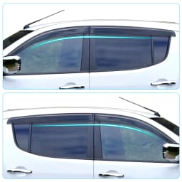 Wind Visor Window Deflectors for Mitsubishi L200 2006-2014 Mitsubishi Triton Double Cab 4PCS Black Smoke Car Styling