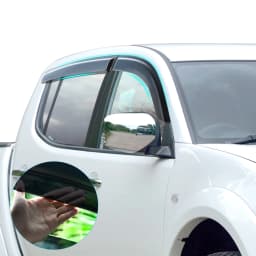 Wind Visor Window Deflectors for Mitsubishi L200 2006-2014 Mitsubishi Triton Double Cab 4PCS Black Smoke Car Styling
