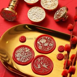 2023 Lunar New Year Stamp Sealing Seal Wax Fu Chun Chinese Traditional Elements Scrapbooking For Envelope Wedding Party