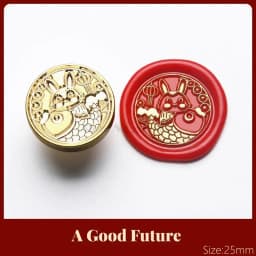2023 Lunar New Year Stamp Sealing Seal Wax Fu Chun Chinese Traditional Elements Scrapbooking For Envelope Wedding Party