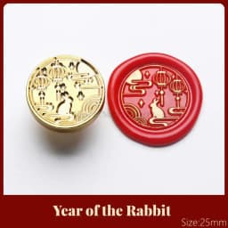 2023 Lunar New Year Stamp Sealing Seal Wax Fu Chun Chinese Traditional Elements Scrapbooking For Envelope Wedding Party