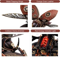 ROKR Rhinoceros Beetle Model Building Kits Mechanical 3D Puzzles Games Birthday Easy Assembly Mechanical Design Toys
