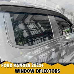 Window Deflectors for Ford Ranger Next Gen T9 2023-2026 Sun Rain Guard Window Visor Double Cab Weather Shield Car Accessories