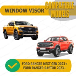 Window Deflectors for Ford Ranger Next Gen T9 2023-2026 Sun Rain Guard Window Visor Double Cab Weather Shield Car Accessories