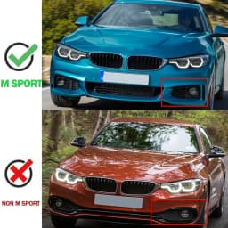 For 2014-20 BMW 4Series F32 428i 430i 440i M Sport Front Bumper Fog Light Grille