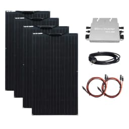 XINPUGUANG Balcony Solar Panel Complete Kit 400W 200W Power Photovoltaic Solar Panels + 600W / 300W Inverter 230V System Module