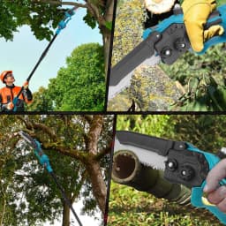 ONEVAN 8Inch Brushless Telescoping Pole Electric Chainsaw 40CM High Branch Saw Garden Pruning Tool For Makita 18V Battery Pin