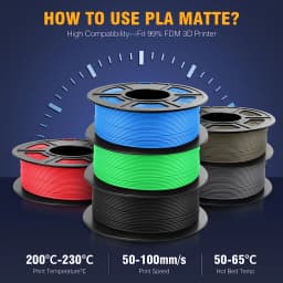 SUNLU/JAYO PLA Matte Surface Neatly Wound Filament 1.75mm 1KG Smooth Matte Filament Materials for 3D Printer&3D Pen