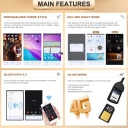 256G Screen Android Multimedia Player For Ford Ranger 2015 2016 2017 2018 2019 2020 GPS Navigation Audio Radio Stereo Unit
