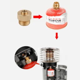 1Pc Gas Tank Adapter Portable Split Type Camping Stove Burner Canister Gas Tank Adapter Copper Connector Haed For MAPP Gas Tank