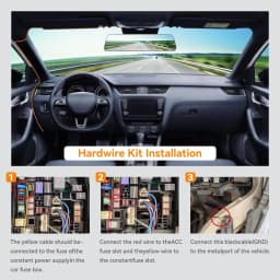 WOLFBOX Type-C Hardwire Kit for G840S/G930/G840H/G850/G900/G850 PRO/X5 Mirror Dash Camera, Parking Monitor with Multiple Ports