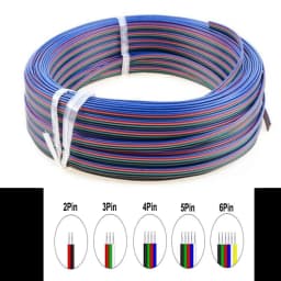 22awg 2pin 3pin 4pin 5pin 6pin Extension Electric Wire 5050 3528 RGB RGBW RGBWW RGBCCT LED Strip Extend Cable Connector