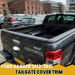 Tailgate Cover for Ford Ranger T6 T7 T8 2012-2021 Wildtrak Raptor Tailgate Protector Guard Cap ABS Matte Black 3/4PCS