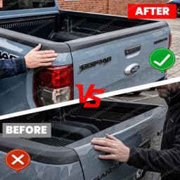 Tailgate Cover for Ford Ranger T6 T7 T8 2012-2021 Wildtrak Raptor Tailgate Protector Guard Cap ABS Matte Black 3/4PCS