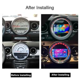 8+256G 7" Auto Android 14 Car Radio GPS Player Carplay Navi Bluetooth 4G LTE Wifi For BMW Mini Cooper R56 R57 R58 R60 2007-2013