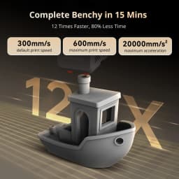 ANYCUBIC Kobra S1 Max 3D Printer, 350℃ Hotend,Hardened Steel Extruder, Up to 600mm/s Printing Speed Build Volume 350×350×350mm