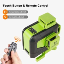 Huepar 4D 16 Lines Green Laser Level Vertical and Horizontal Self-leveling with Remote control &Li-ion battery Floor Laser Tool