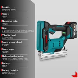 ONEVAN Brushless Electric Nail Gun 1022J Cordless Stapler Framing Nailer Tacker Furniture Power Tool For Makita 18V Battery Pin