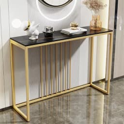 LUVODI Minimalistic Console Table for Entryway Strong Metal Stand Living Room Sofa Side Table Furniture