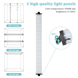 80cm Photo Studio Light Box,Folding Photography Light Tent Box With 2pcs Led Light And 4 Color Backgrounds For Products Jewelry