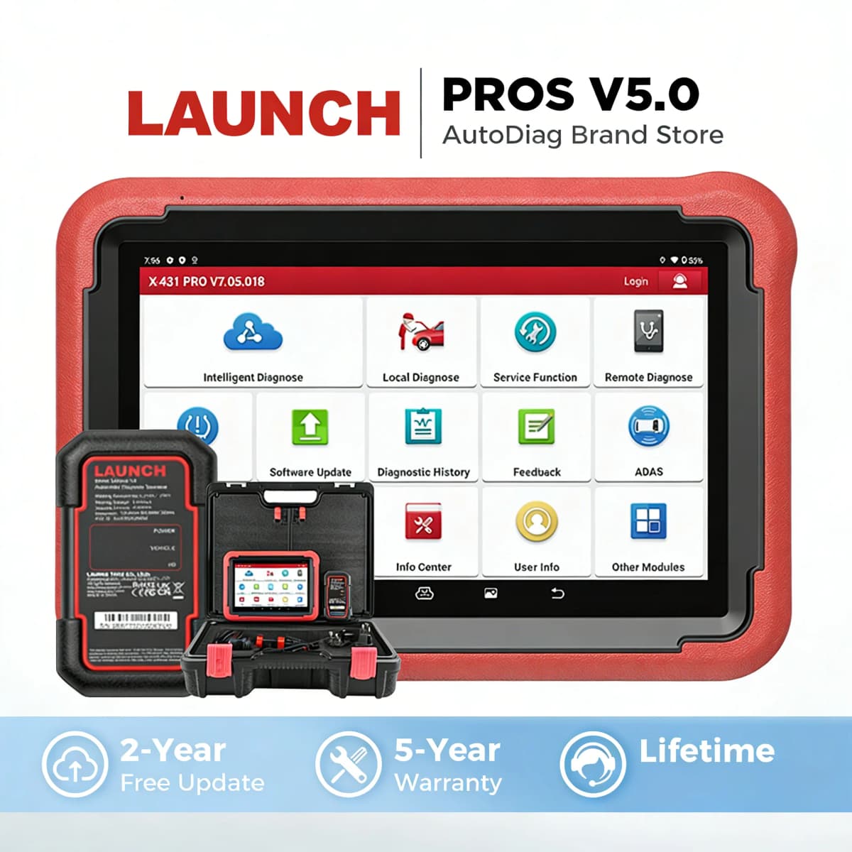 LAUNCH X431 PROS V 5.0 Car Diagnostic Tools Automotive OBDII Scan Tool Auto Scanner OBD2 ECU Coding pk X431 V plus