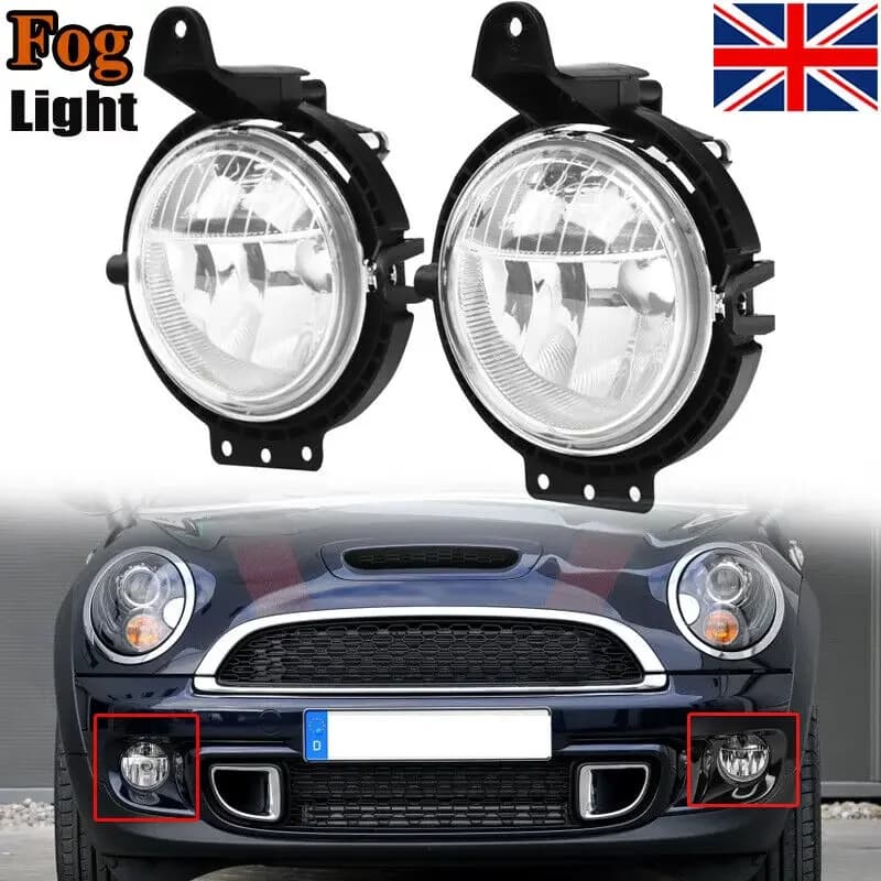 1 Pair Fog Light For BMW Mini Cooper R55 Front Bumper Lamps No Bulb Left & Right