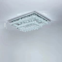 Modern Crystal LED Flush Mount Ceiling Light Fixture, 80x60x20CM