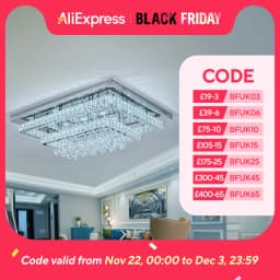 Modern Crystal LED Flush Mount Ceiling Light Fixture, 80x60x20CM