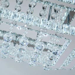Modern Crystal LED Flush Mount Ceiling Light Fixture, 80x60x20CM
