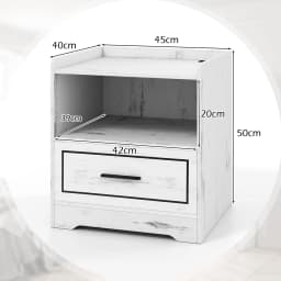GOFLAME LED Nightstand Bedroom Smart Bedside Table with USB&Type-C Port