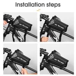 WEST BIKING Bicycle Top Tube Bag 2.2l Large Capacity Waterproof Bicycle Front Frame Bag Touch Screen 7.4 Inch Phone Holder