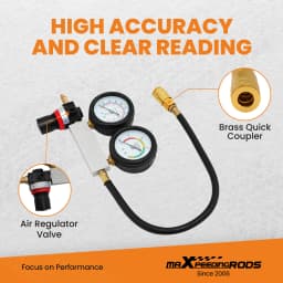 Engine Leakdown Detection Test Automotive Tools Double Gauge Automotive Cylinder Leak Detector Petrol Engine Gauge Tool