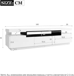 TV stand for 70-inch TV High-visibility TV stand with LED lights with open storage space for bedroom Living room Furniture