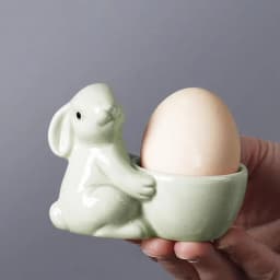 Easter Egg Cups Ceramic Creative Bunny Egg Holder Cute And Simple Bunny Statue Egg Cup For Easter Breakfast Dinning Time