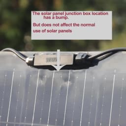 Flexible Solar Panel 200W 100W 19.8V Monocrystalline Charger Off-Grid 12V /24V Battery RV Boat Cabin Van Car Trailer (Front Bump